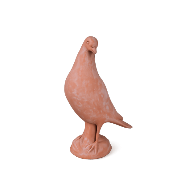 Taube aus Impruneta Terracotta – Handgefertigte italienische Gartenfigur aus frostfester Terracotta